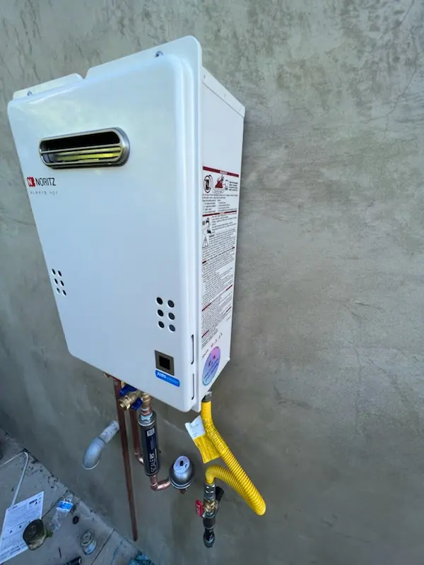 Tankless water heater installation for Boston Thurmon homes